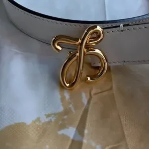 Loewe | Accessories | Loewe Gold Logo White Belt | Poshmark display picture 2